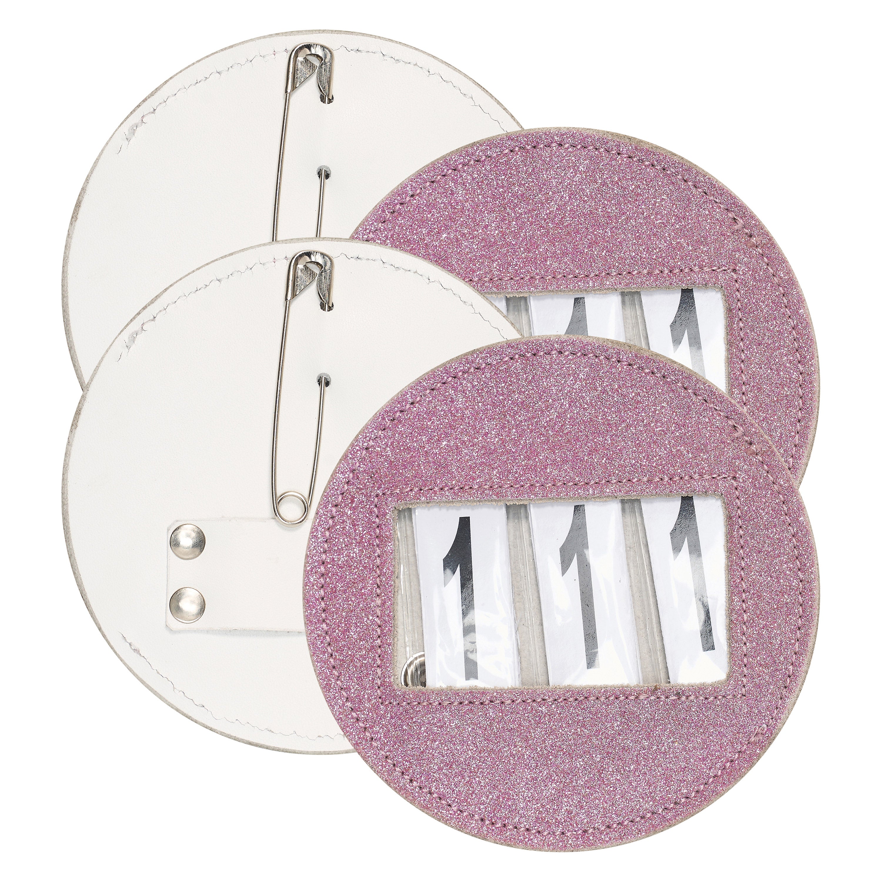Competition number IRHGlitter round, set of 2 pcs Pink / 1SIZE