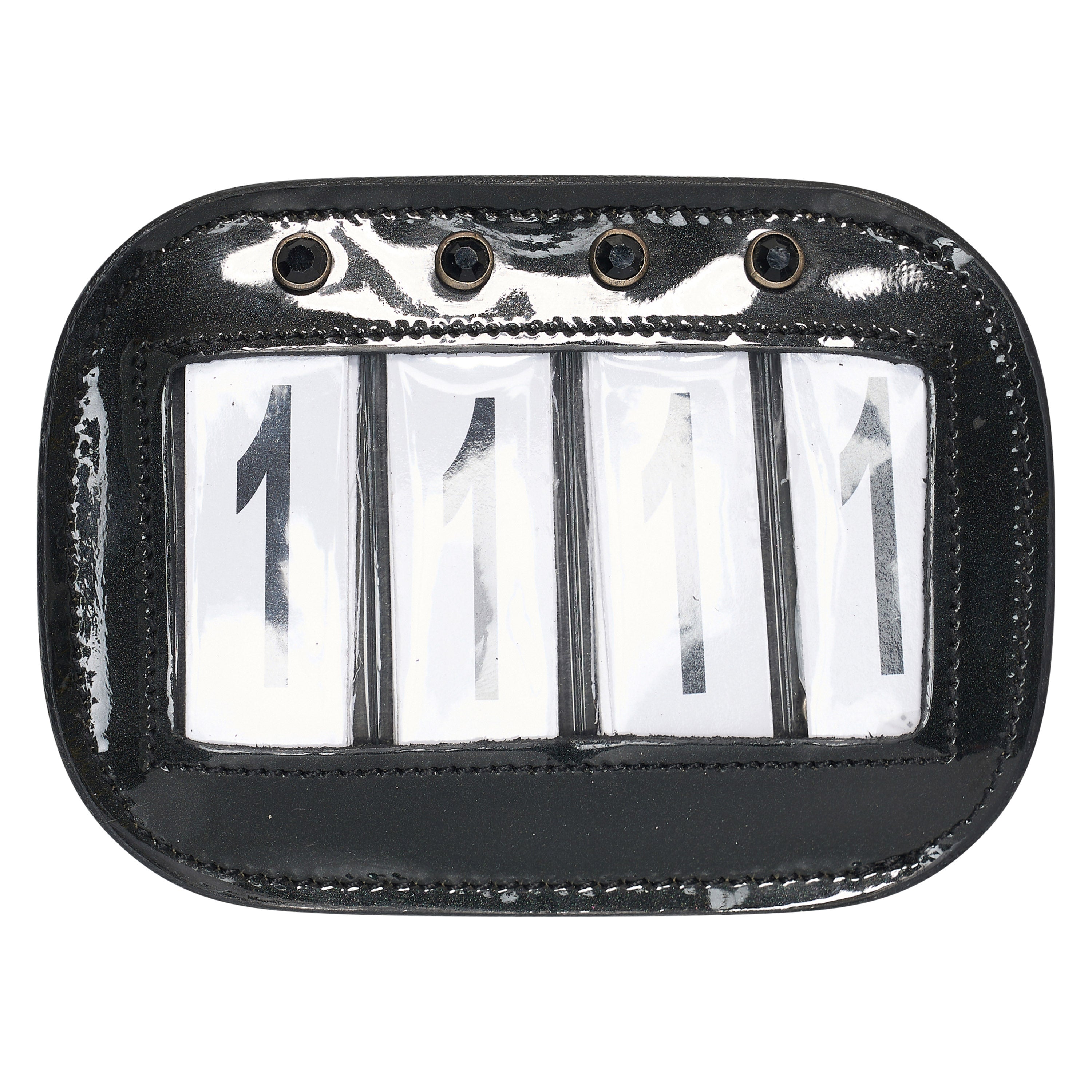 Competition number IRHSquare, set of 2 pcs Shiny Black / 1SIZE