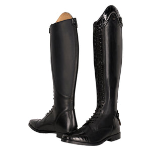 Riding boots IRHOlania Dressage Regular/Narrow Black-Black Croco / 42
