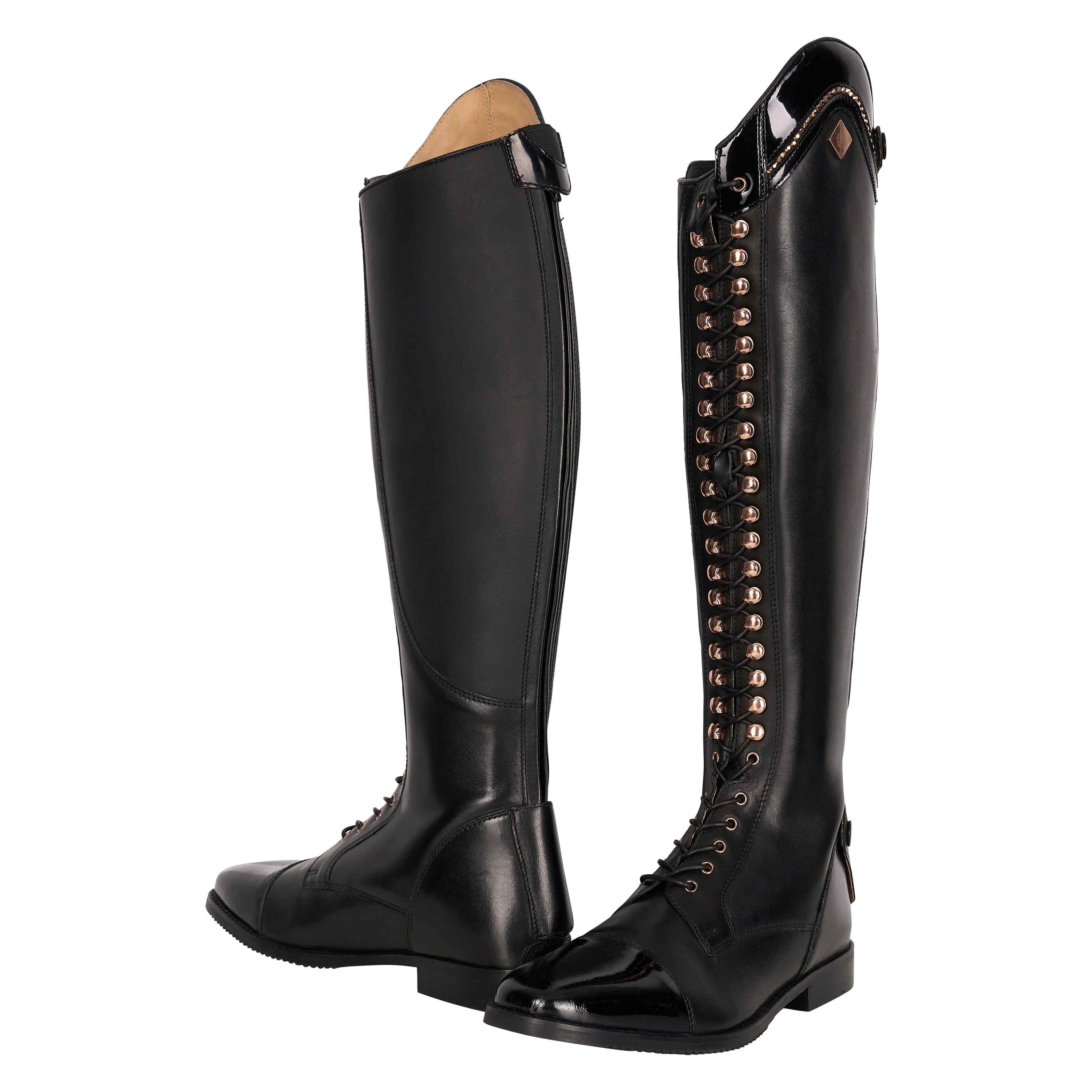 Riding boots IRHOlania Dressage Long/Wide Black Lack-Rose / 42