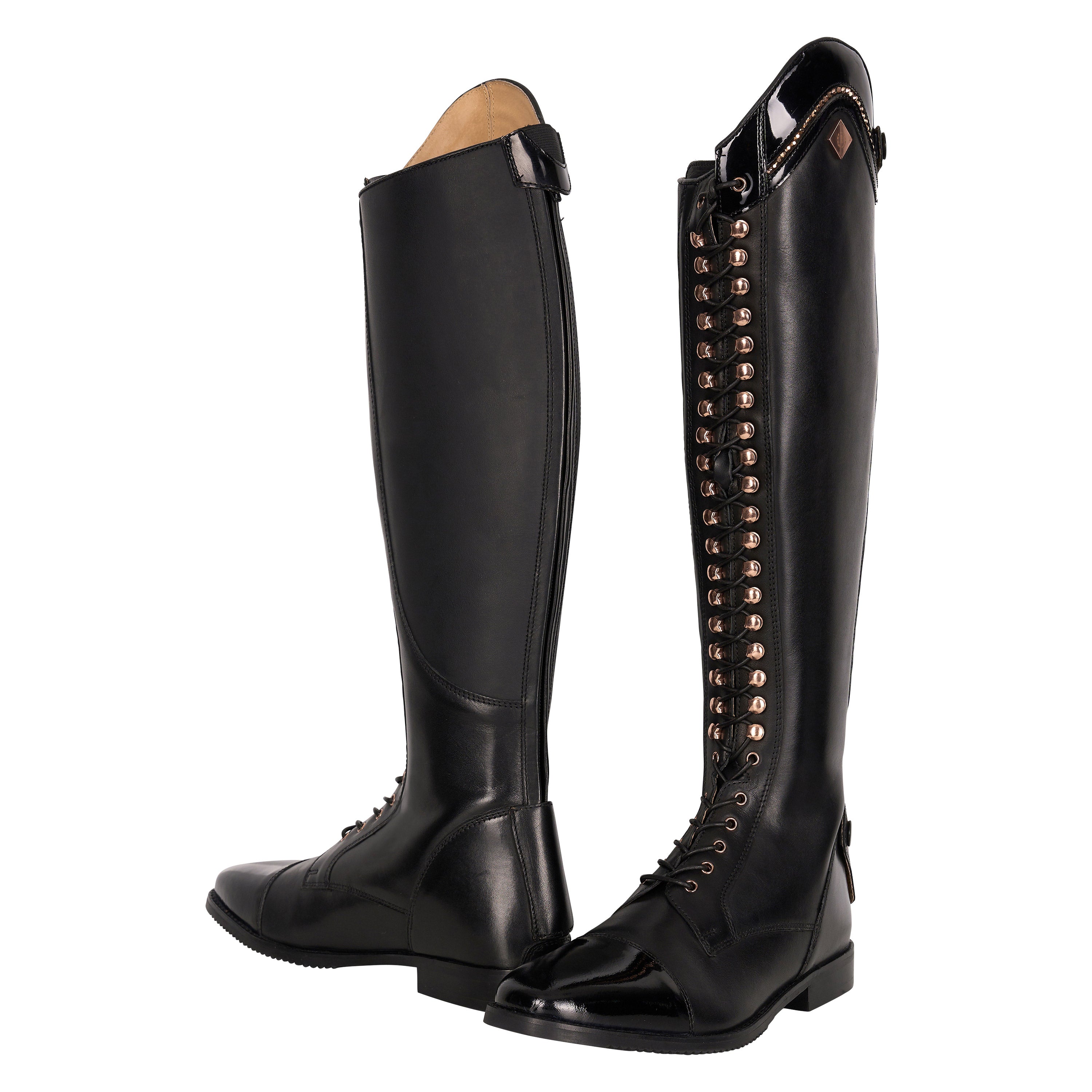 Riding boots IRHOlania Dressage Short/Regular Black Lack-Rose / 42