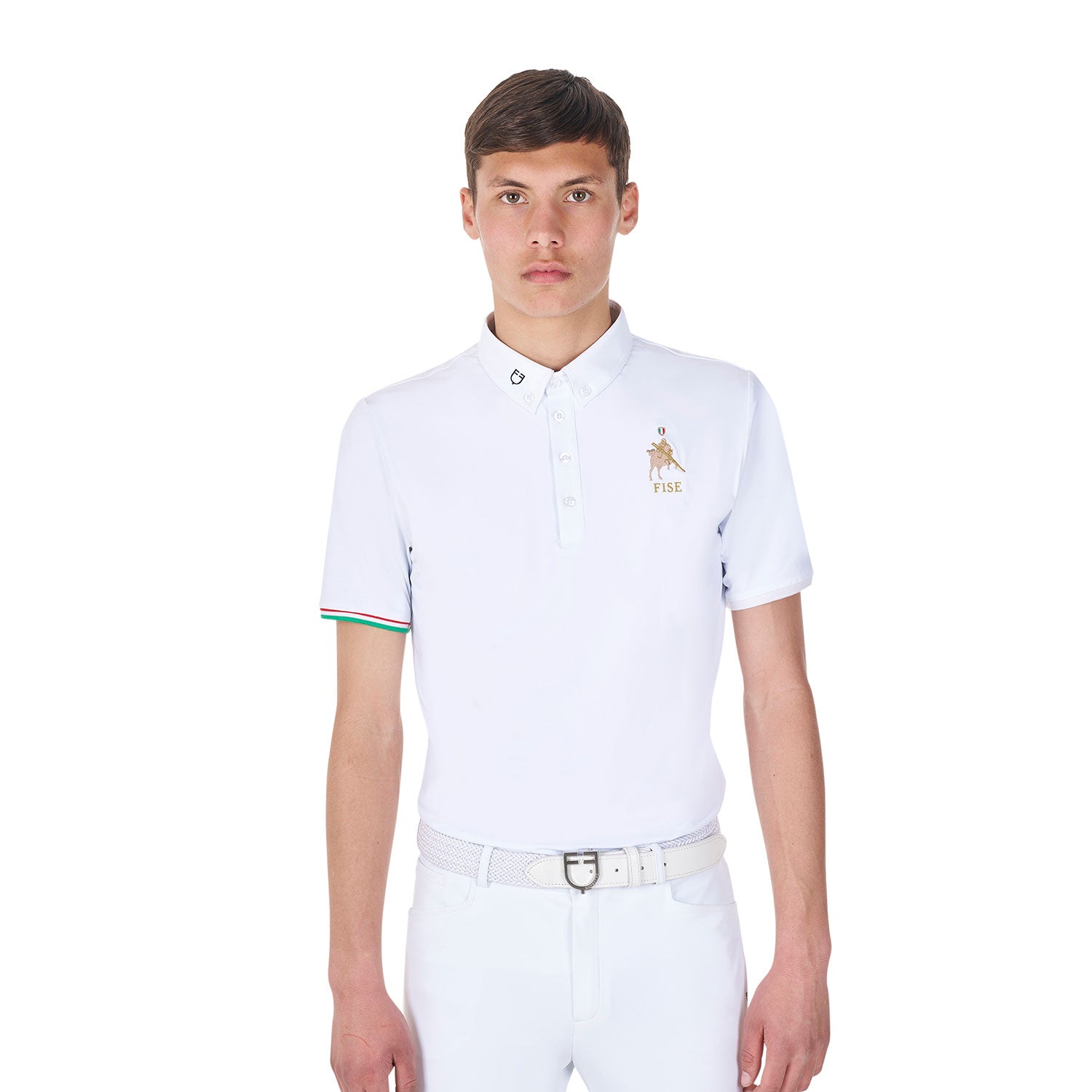 MEN'S COMPETITION POLO SHIRT IN BREATHABLE TECHNICAL FABRIC white / XXL