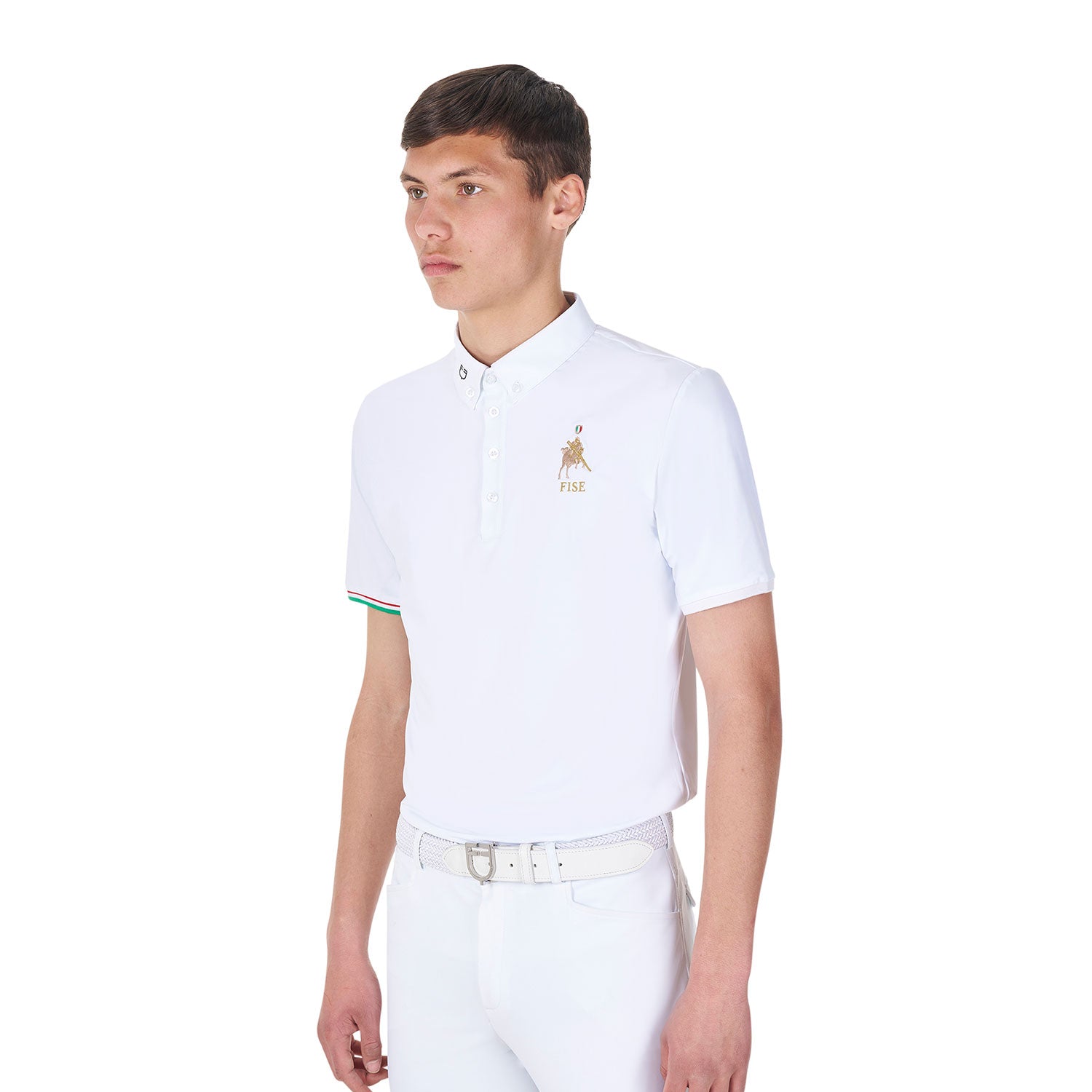 MEN'S COMPETITION POLO SHIRT IN BREATHABLE TECHNICAL FABRIC white / XXL