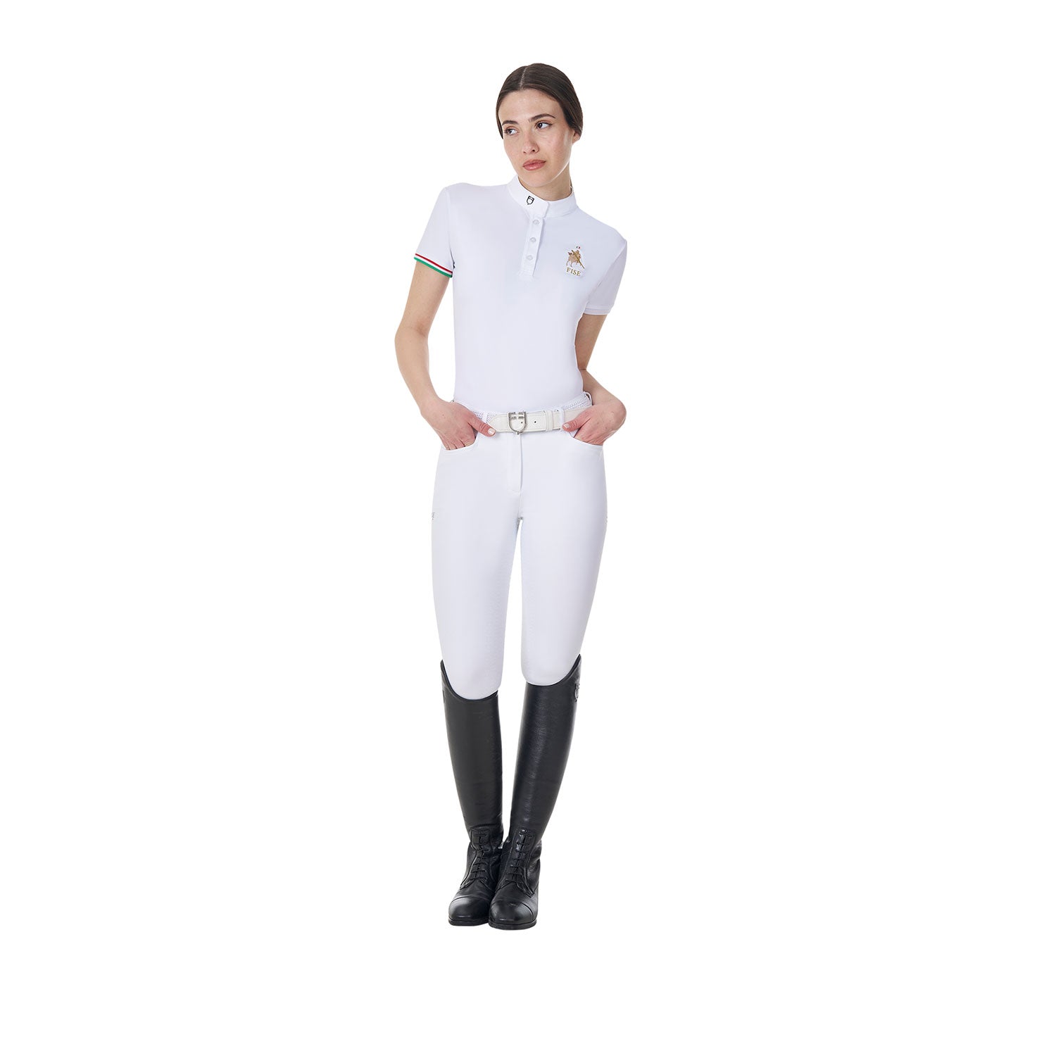 Men'S Slim Fit Full Grip Breeches WHITE / 58