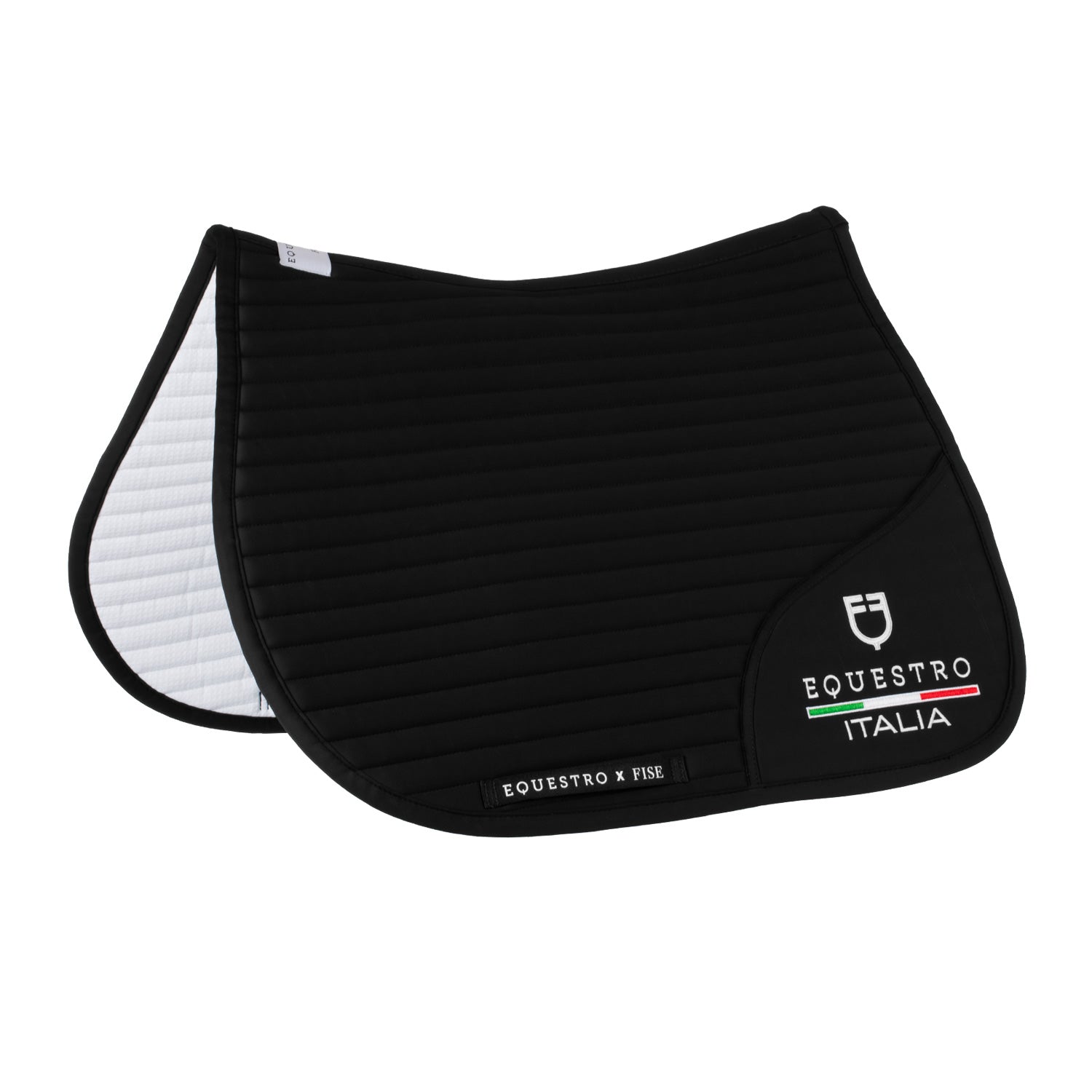 jumping saddle pad with embroidered logo black line edition BLACK / 14 YEARS