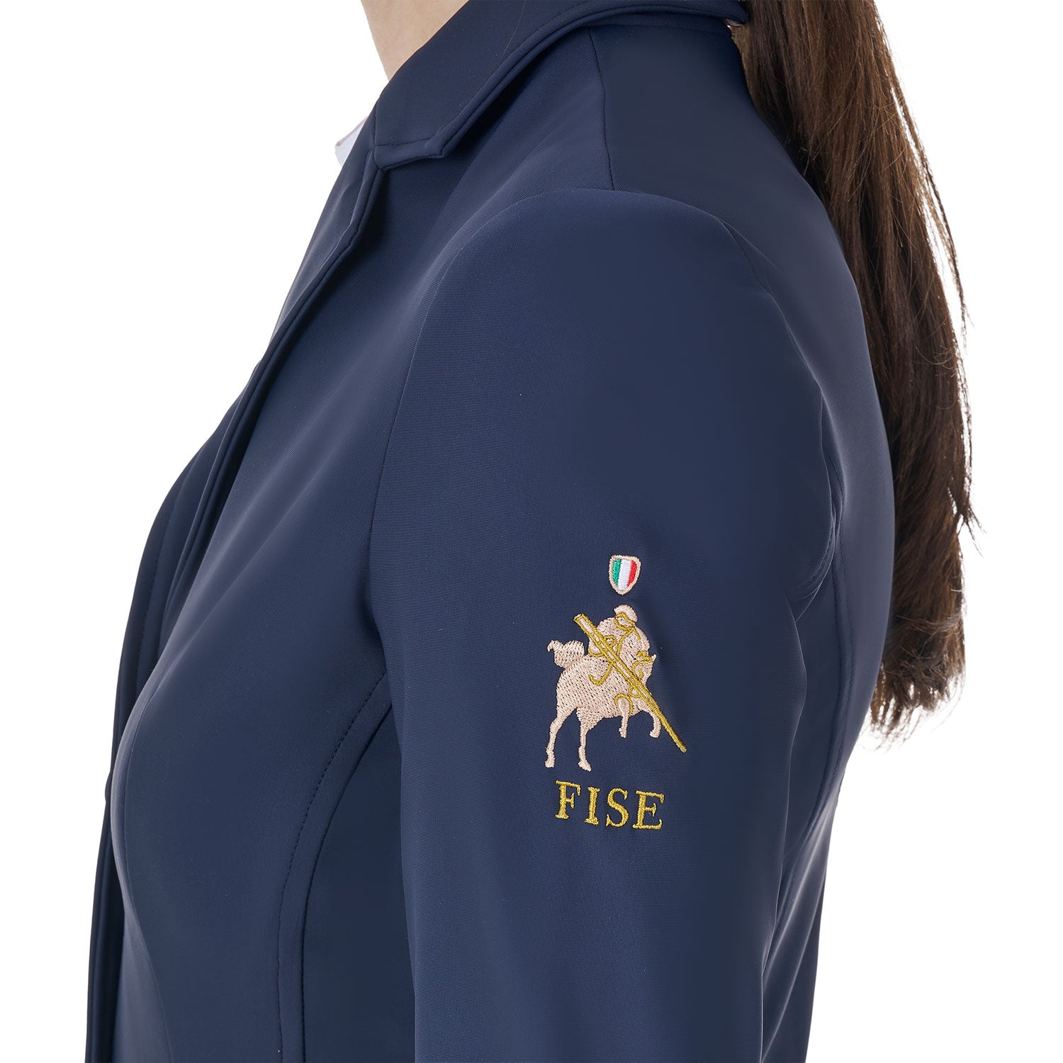 Women's competition jacket with contrasting embroidered logo NAVY BLAZER (19-3923) / XL