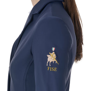 Women's competition jacket with contrasting embroidered logo NAVY BLAZER (19-3923) / XL