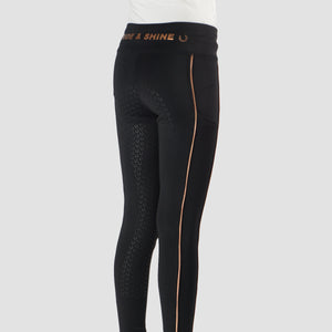 RIDING TIGHTS YUKI BLACK/ROSE / 116