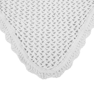 Knitted fly veil with elastic ears WHITE