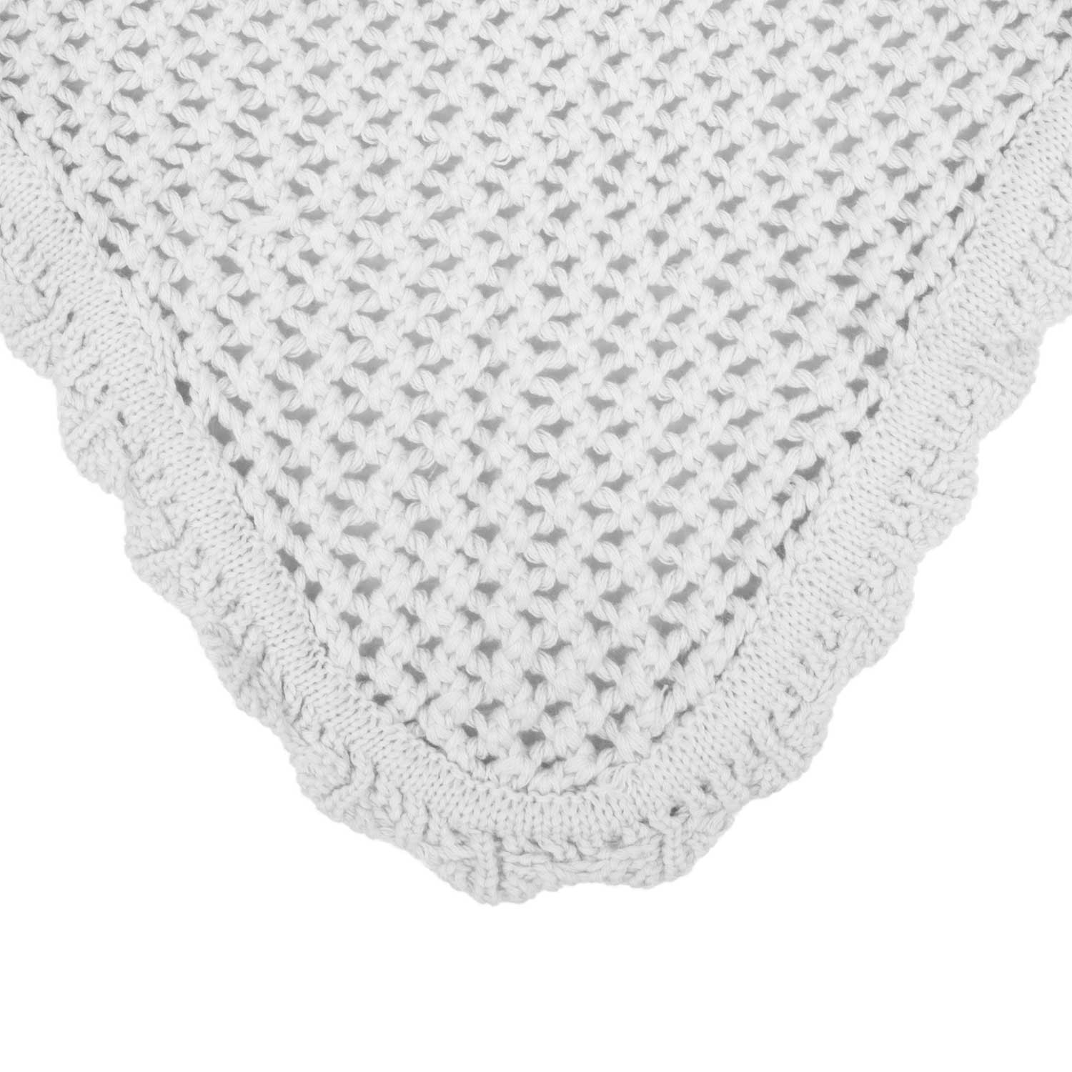 Knitted fly veil with elastic ears WHITE