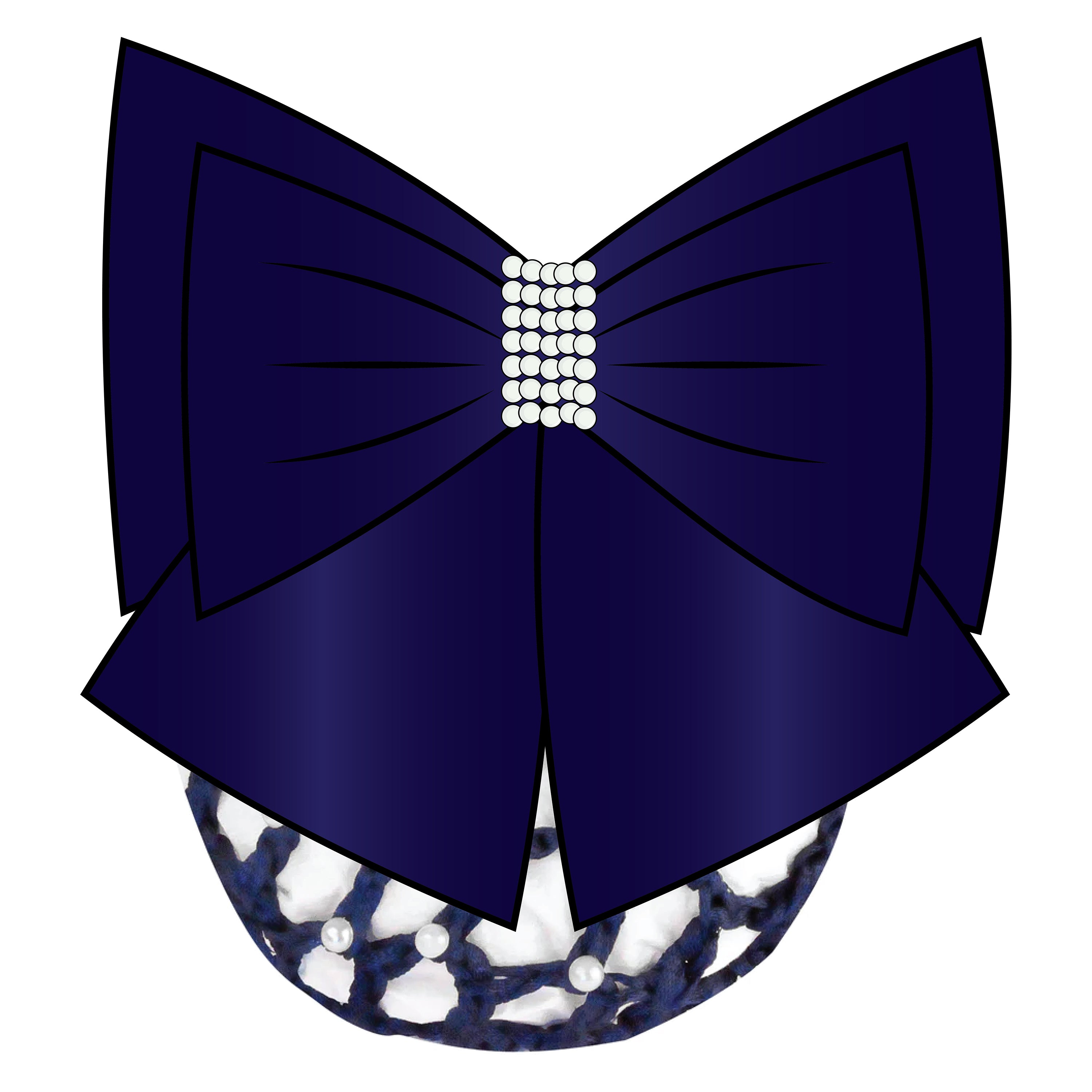 Hair bow with net pearls IRH