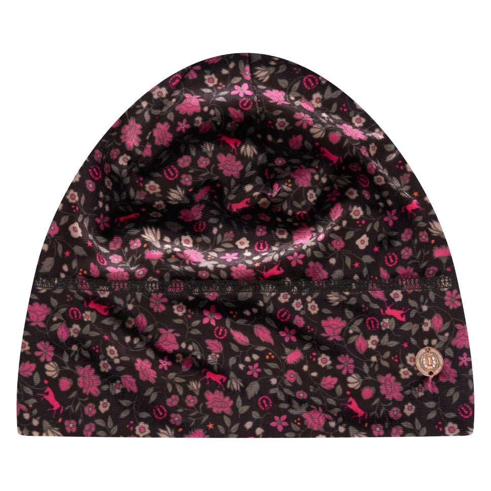 Beanie IRHVelvet Flowerbomb AOP - Shetlandslycka - Always equine