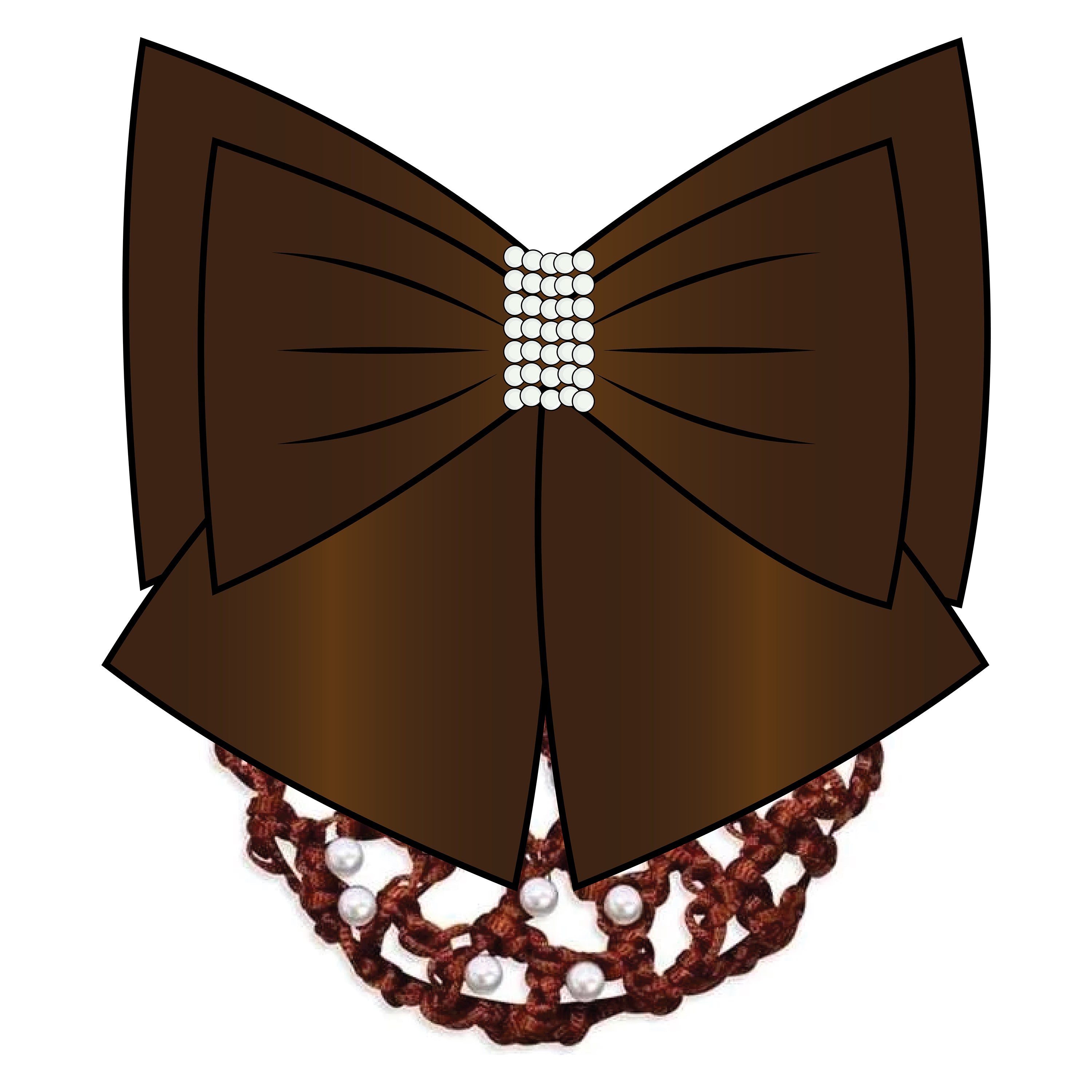 Hair bow with net pearls IRH