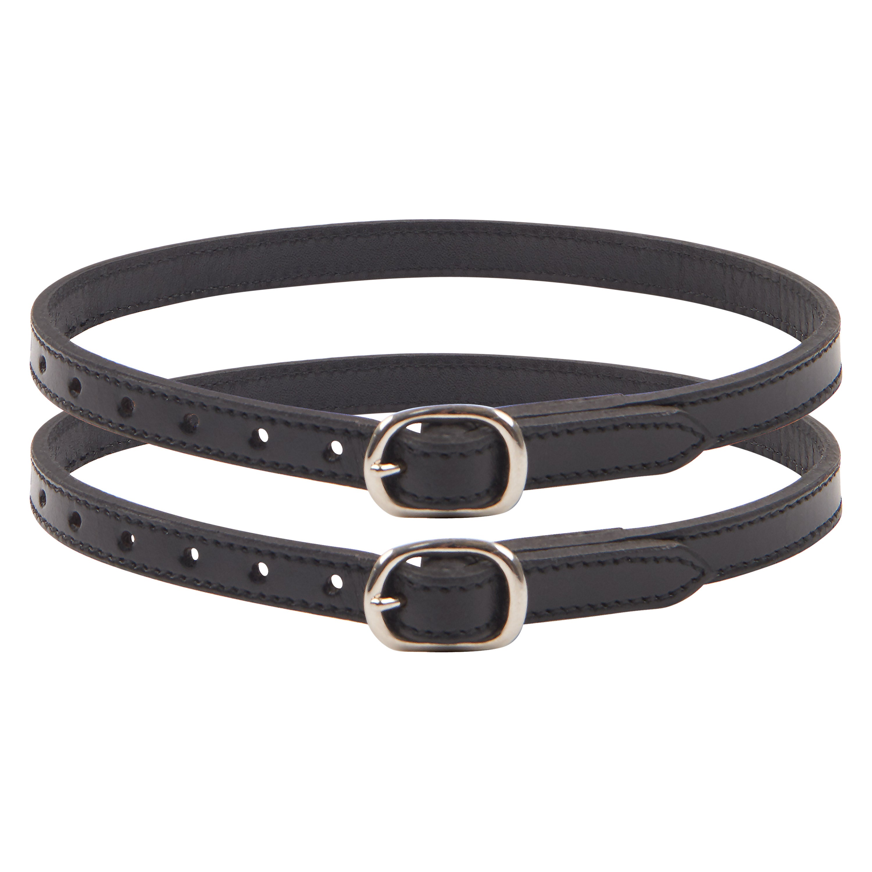 Spurstraps double stitched leather 12mm IRH
