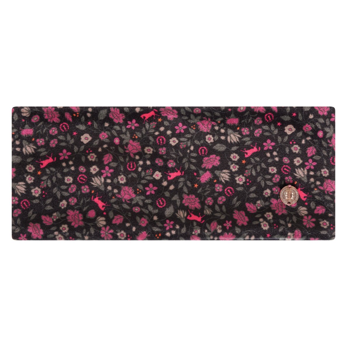 Headband IRHVelvet Flowerbomb AOP - Shetlandslycka - Always equine