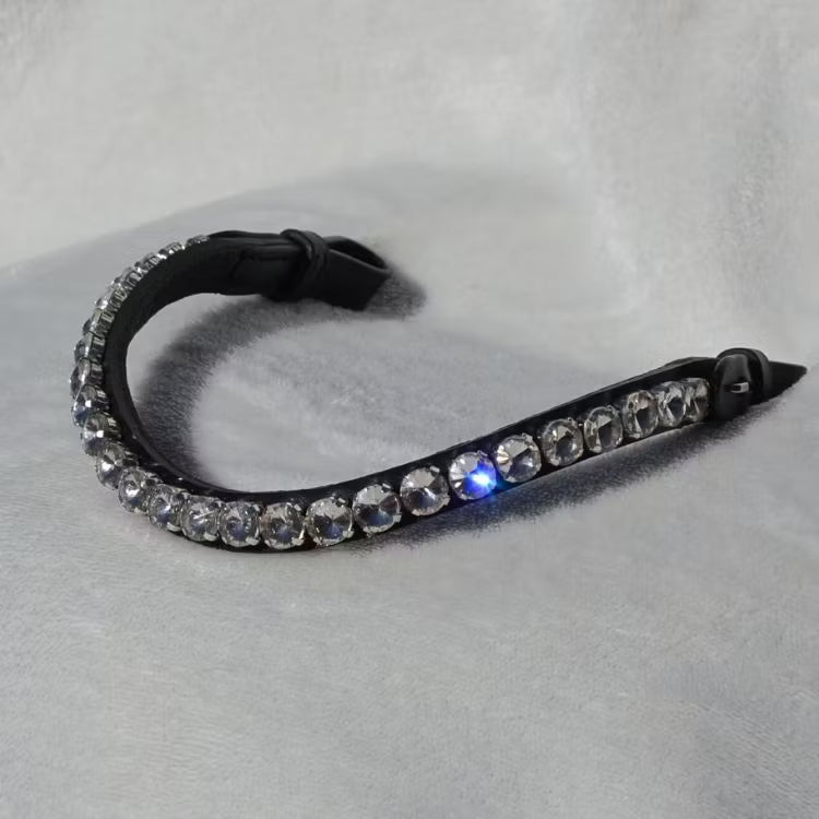 Strasspannband vitt med stora stenar