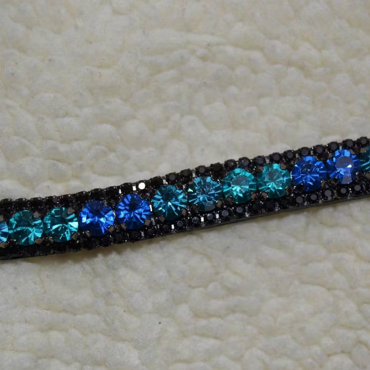 Pannband häst blå mix stora stenar