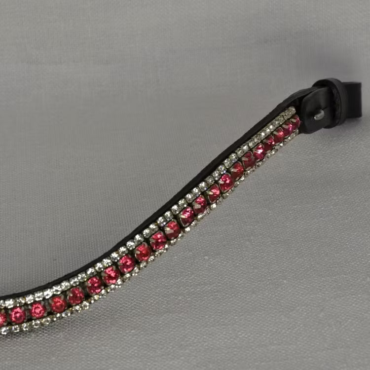 Gnistrande Strasspannband i Rosa