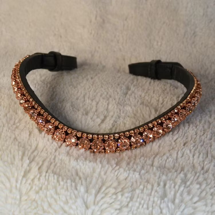 Strasspannband i Roseguld med Snabbknäppen