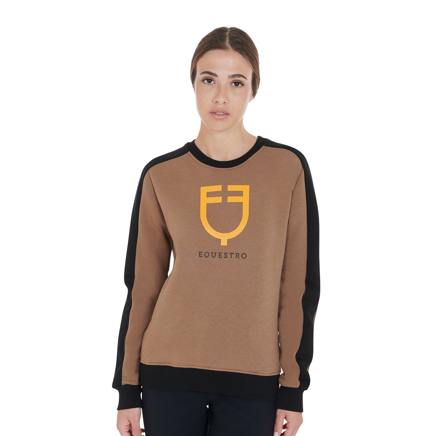 Women'S Crewneck Sweatshirt With Printed Logo - Shetlandslycka - Always equine